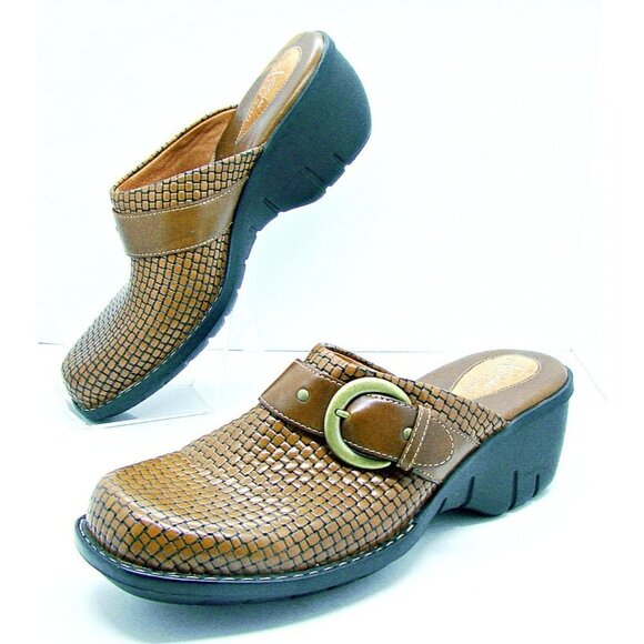 Clarks Artisan Collection Buckle Clogs Mules Shoes - Picture 1 of 11